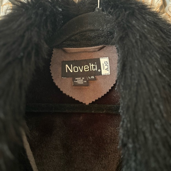 Mob Wife Novelti Faux Suede/Fur Penny Lane Coat – Size Large - Picture 4 of 8